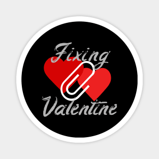 Fixing Valentine, hearts and paperclip quick fix. Valentine day clothing Magnet